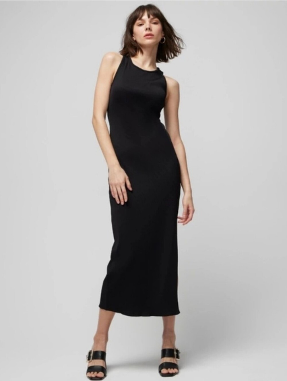 WHBM Forme Ribbed Midi/Maxi Dress Size S